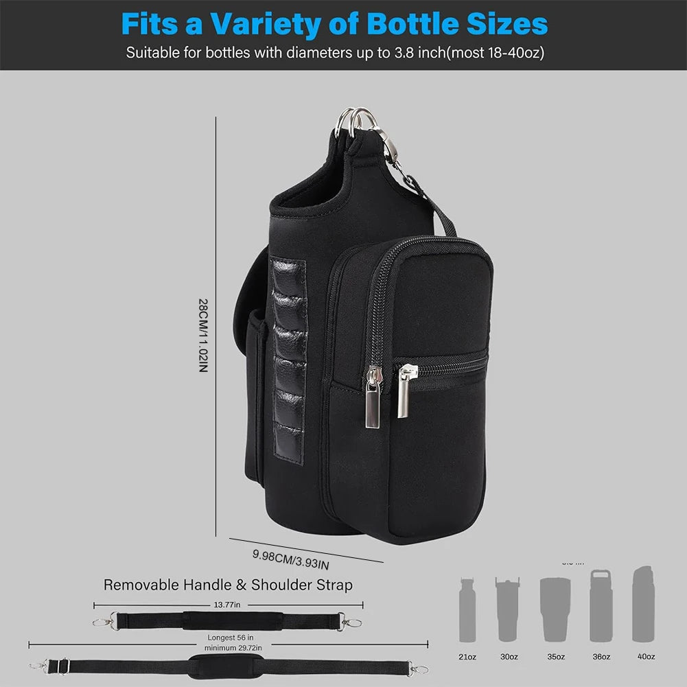 Magnetic Gym Bag Crossbody Water Bottle Pouch Phone Holder Sling Bag for Men Women Fitness Travel Sports