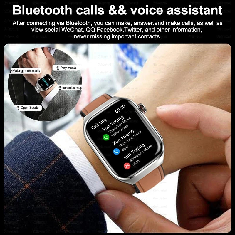 SmartWatch Voice Call Push reminder Physical examination Health Watch Blood Pressure UricAcid Blood Oxygen ECG Sport Smart watch