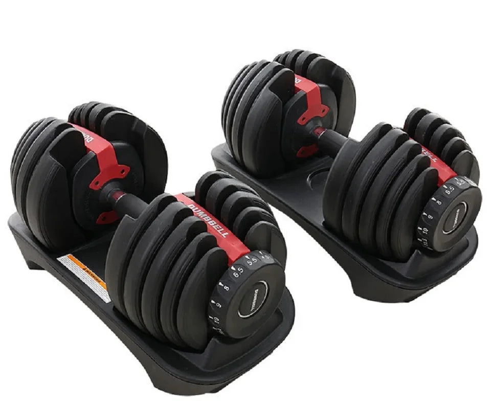 Adjustable Dumbbell Set 52.5lb /24kg Workout Weight Lifting Muscle Exercise Gym Home Fitness Equipment With Rack