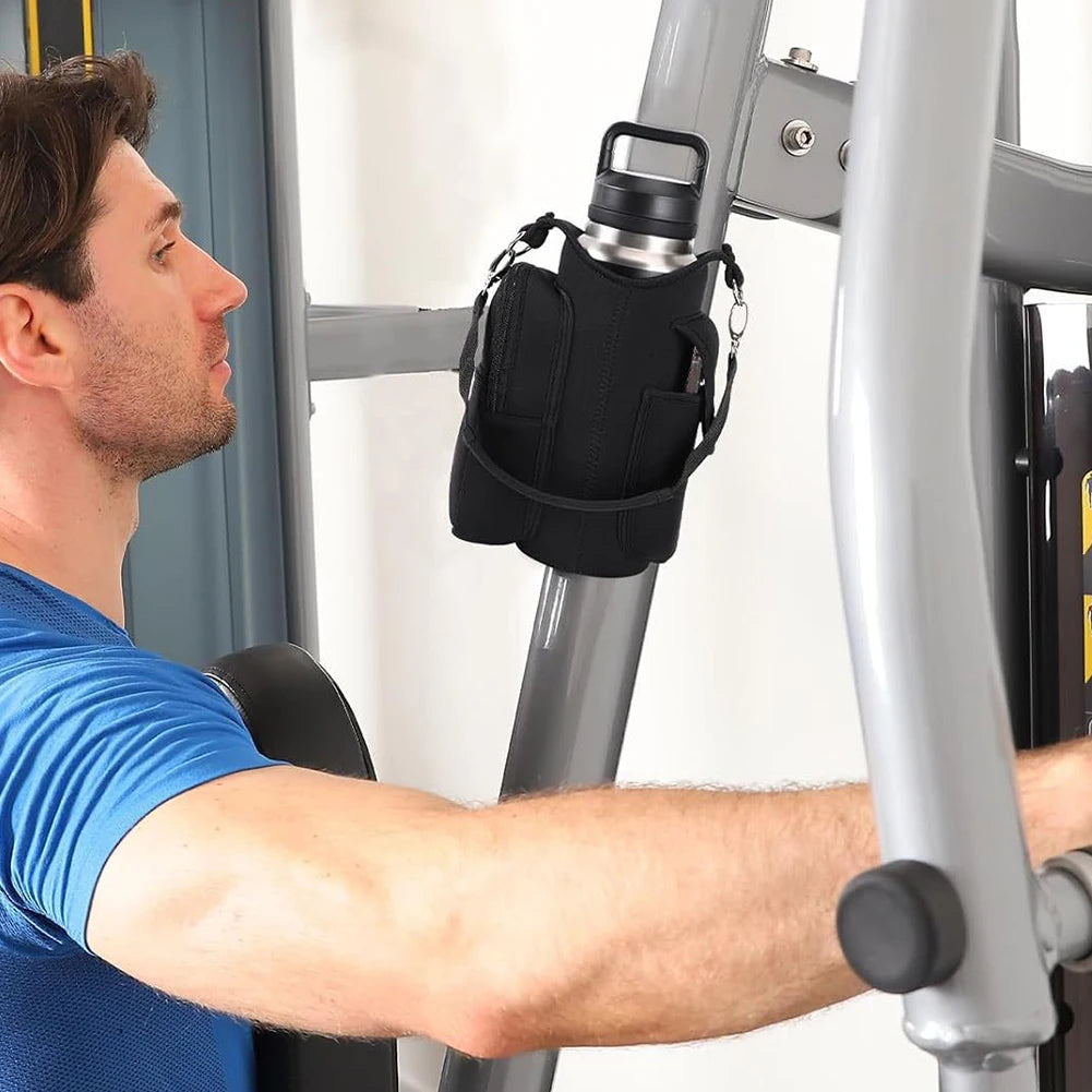 Magnetic Gym Bag Crossbody Water Bottle Pouch Phone Holder Sling Bag for Men Women Fitness Travel Sports