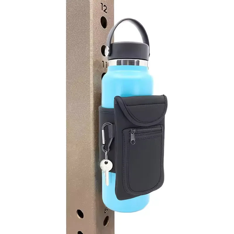 Universa Magnetic Gym Water Bottle Bag Holder Built-in Magnet for Easy Attachment to Metal Surface, Magnetic Bottle Sleeve Pouch
