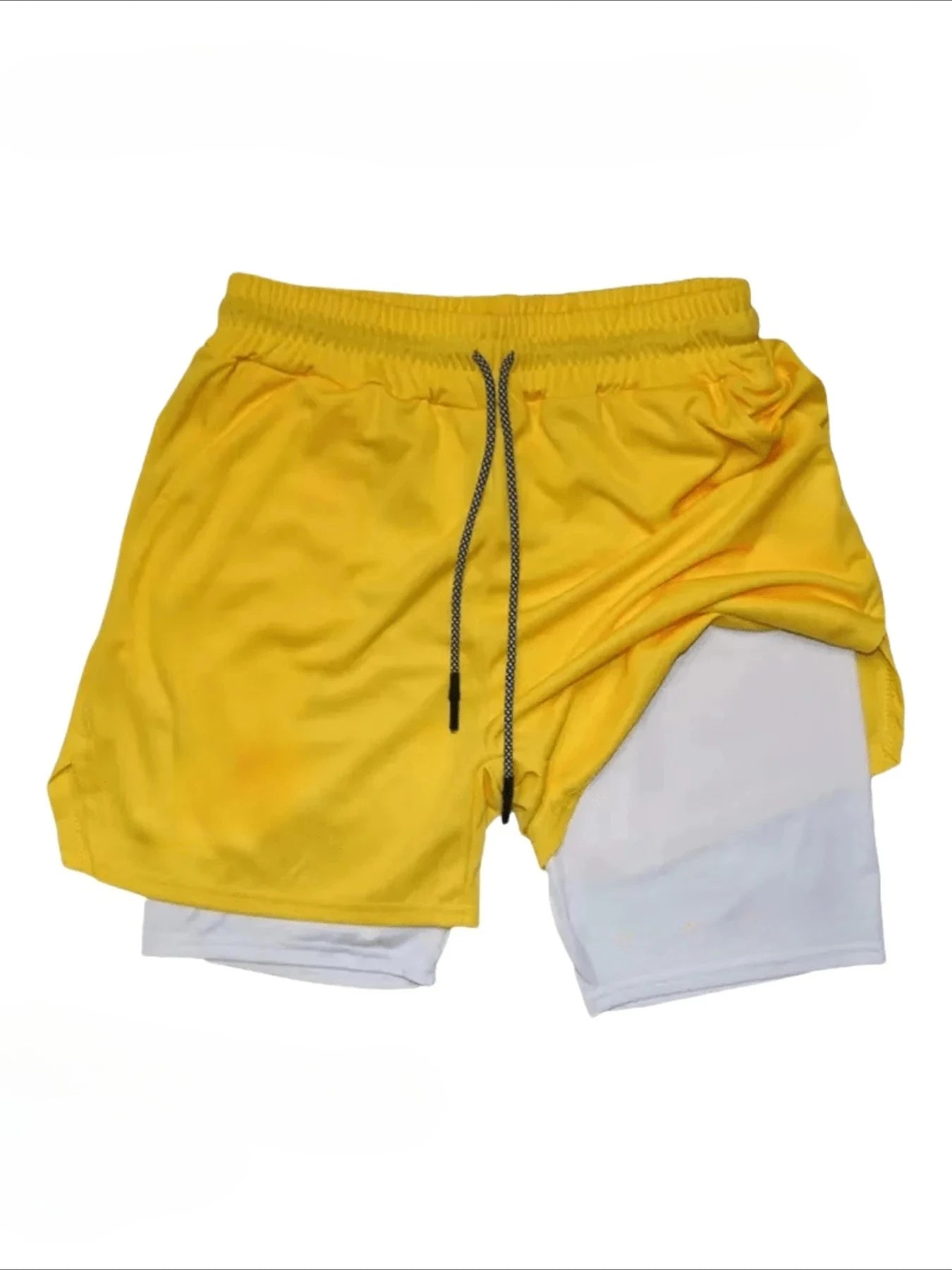 2025 Zipper Pockets 2 In 1 Double-layer Quick Dry NEW Men Fitness Bodybuilding Shorts Gym Workout Male Sportswear Jogger