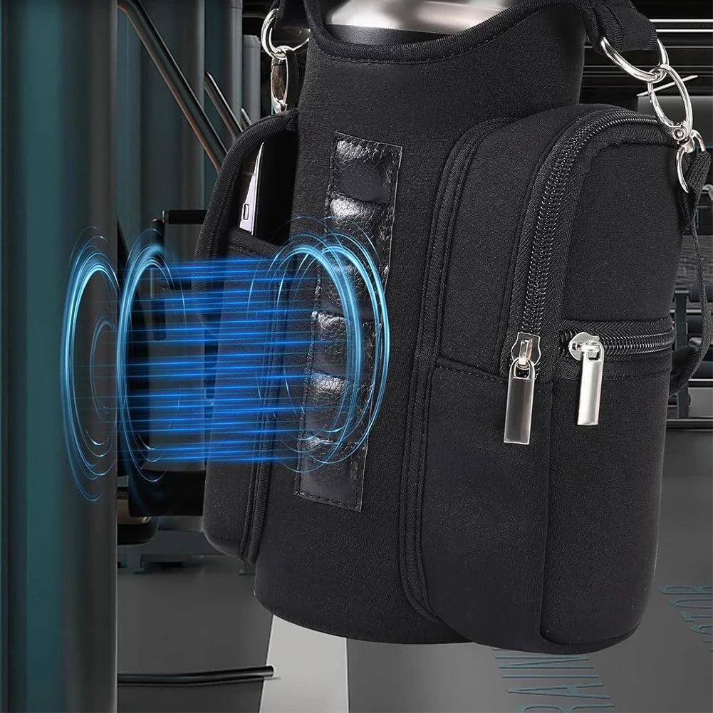 Magnetic Gym Bag Crossbody Water Bottle Pouch Phone Holder Sling Bag for Men Women Fitness Travel Sports